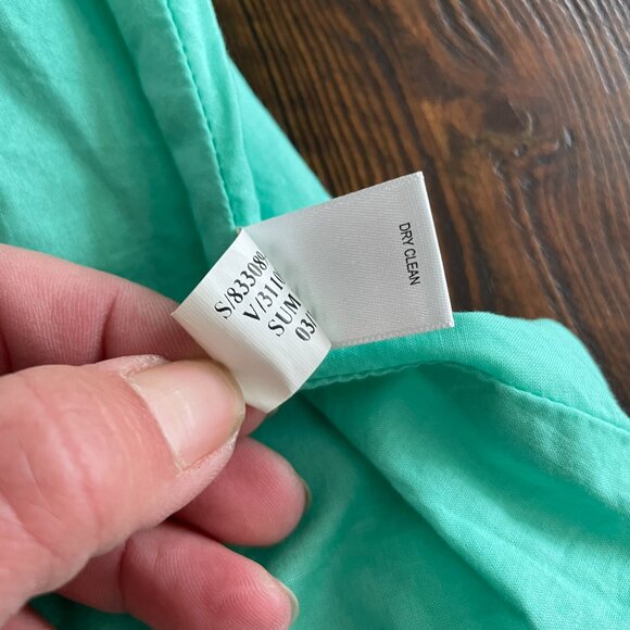 Banana Republic Sz 6 Halter Dress Flounce Summer Sleeveless Mint Green Boho - Picture 11 of 11